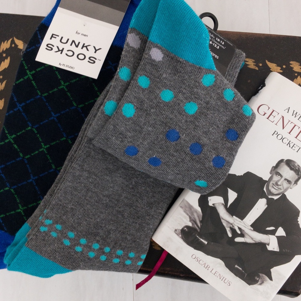 Men’s Funky Socks by PS Studio • Four Pair - Picture 3 of 4